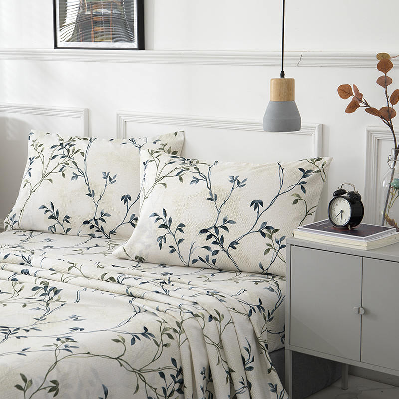 Ensemble complet de draps en microfibre à motifs