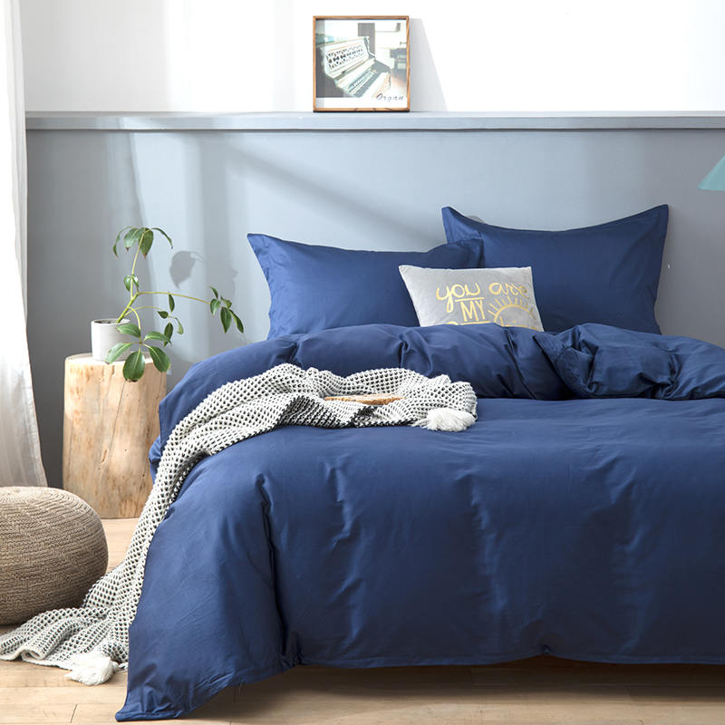 Housse de couette en coton égyptien avec boutons