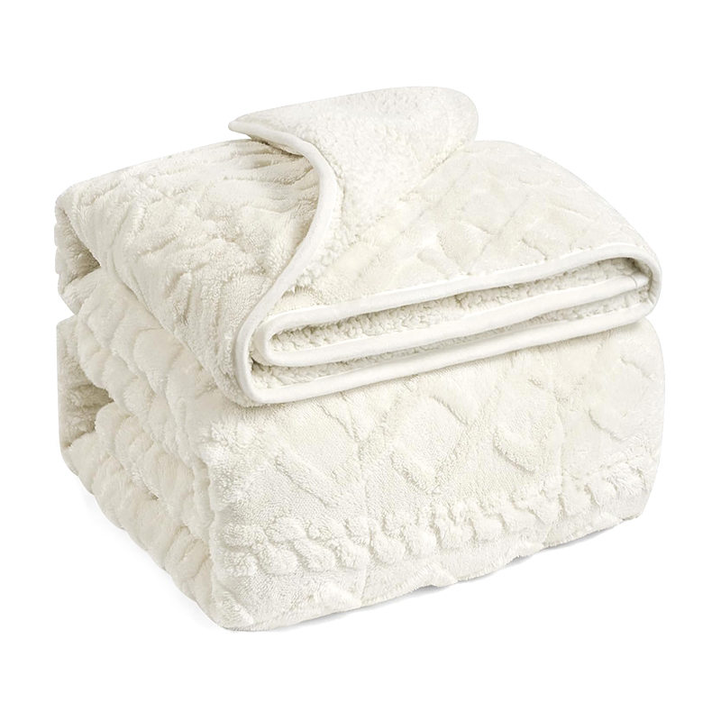 Couverture lestée en chenille à motif géométrique