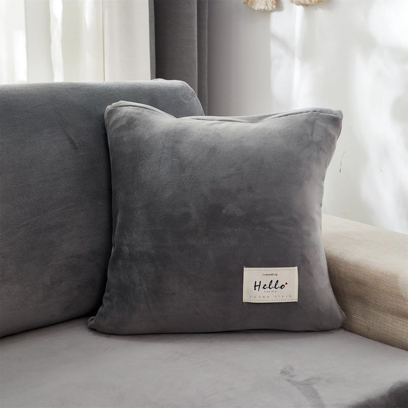 Petite housse de canapé en velours avec bande élastique