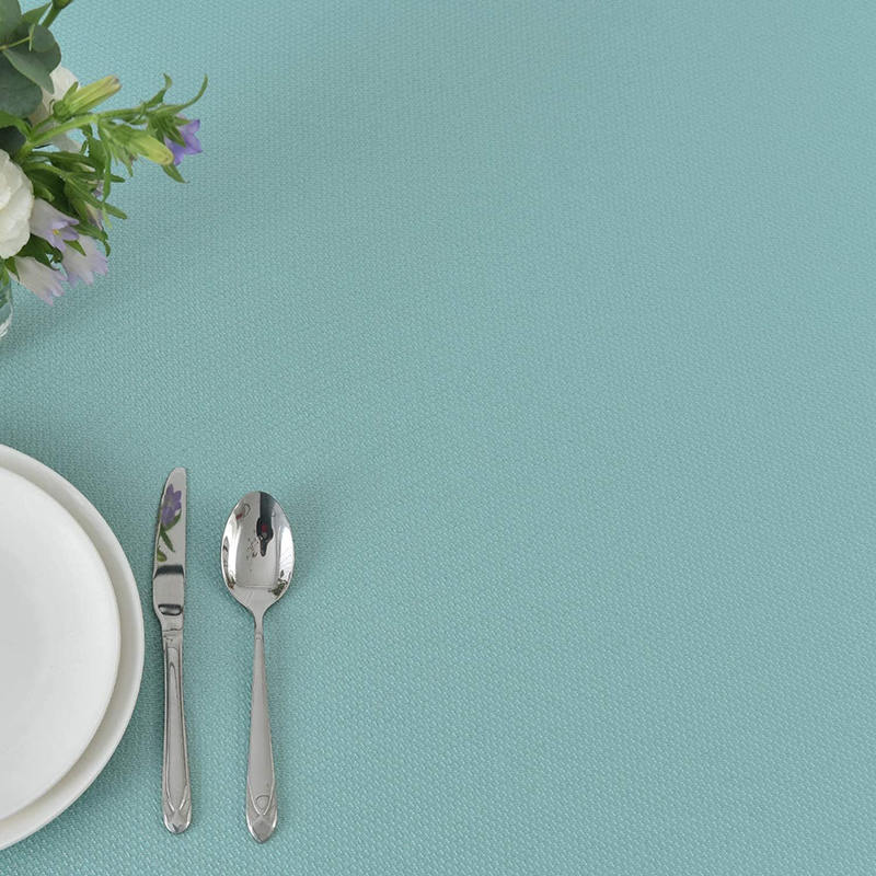 Nappe ronde de couleur unie pour salle à manger en coton