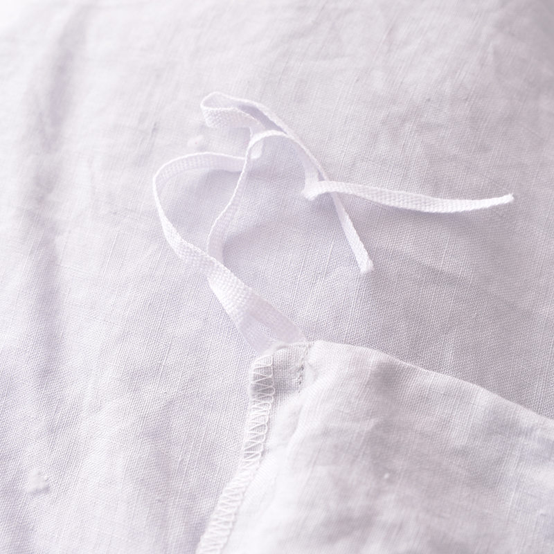 Ensemble de draps en lin lavé pur à deux pierres simples de couleur naturelle