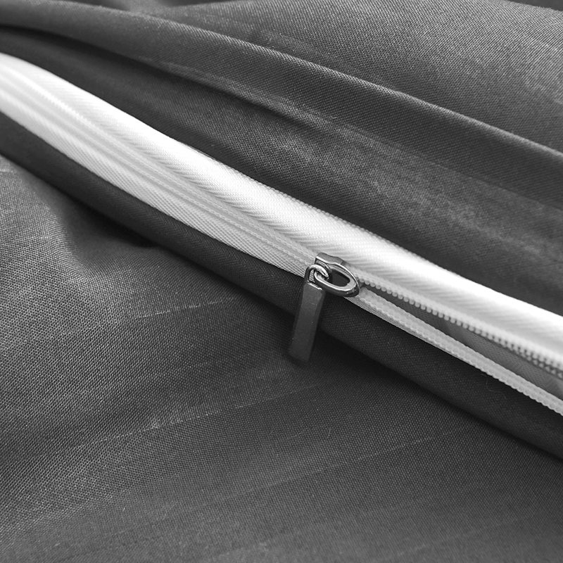 Housse de couette en microfibre infroissable avec fermeture éclair